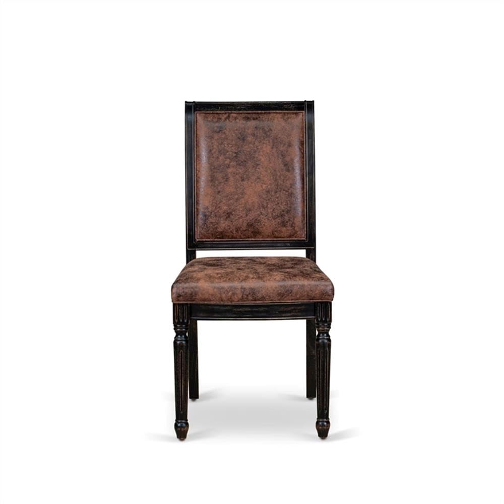 Black Acacia Wood Dining Chairs Set of 2 H570429