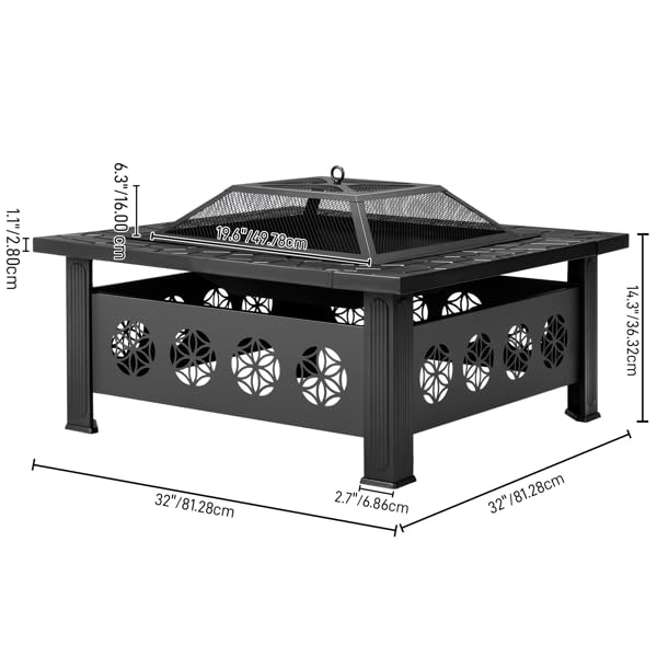 32-inch Square Wood-Burning Stove F983792