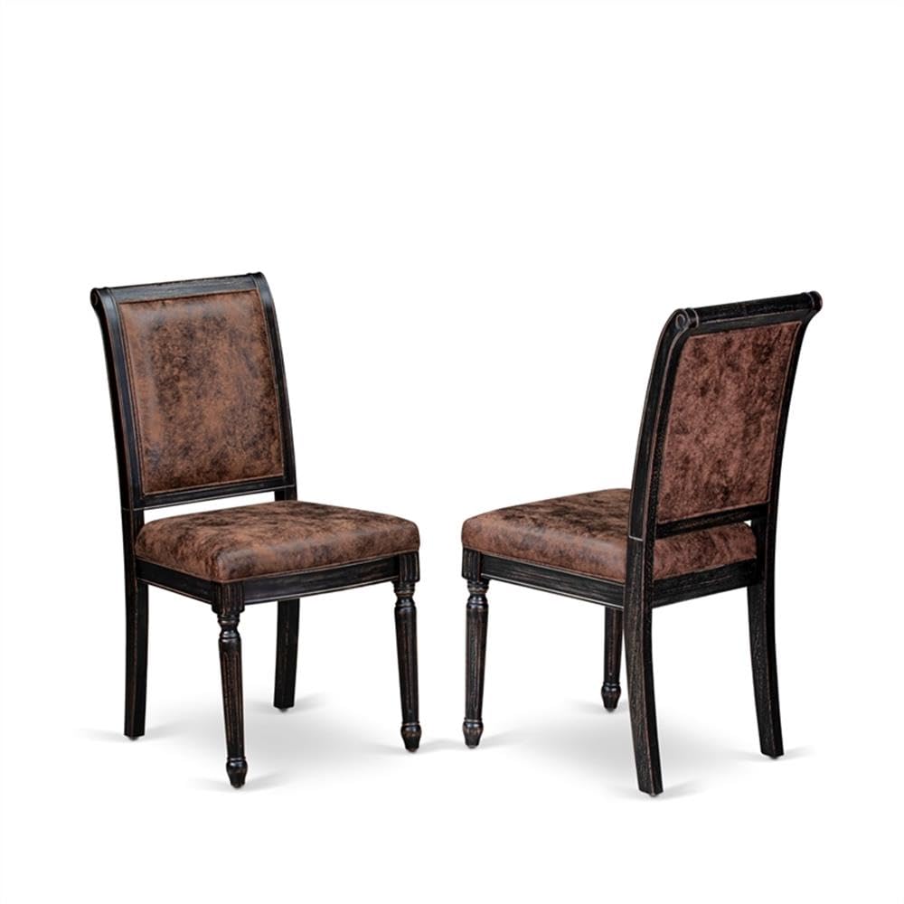 Black Acacia Wood Dining Chairs Set of 2 H570429