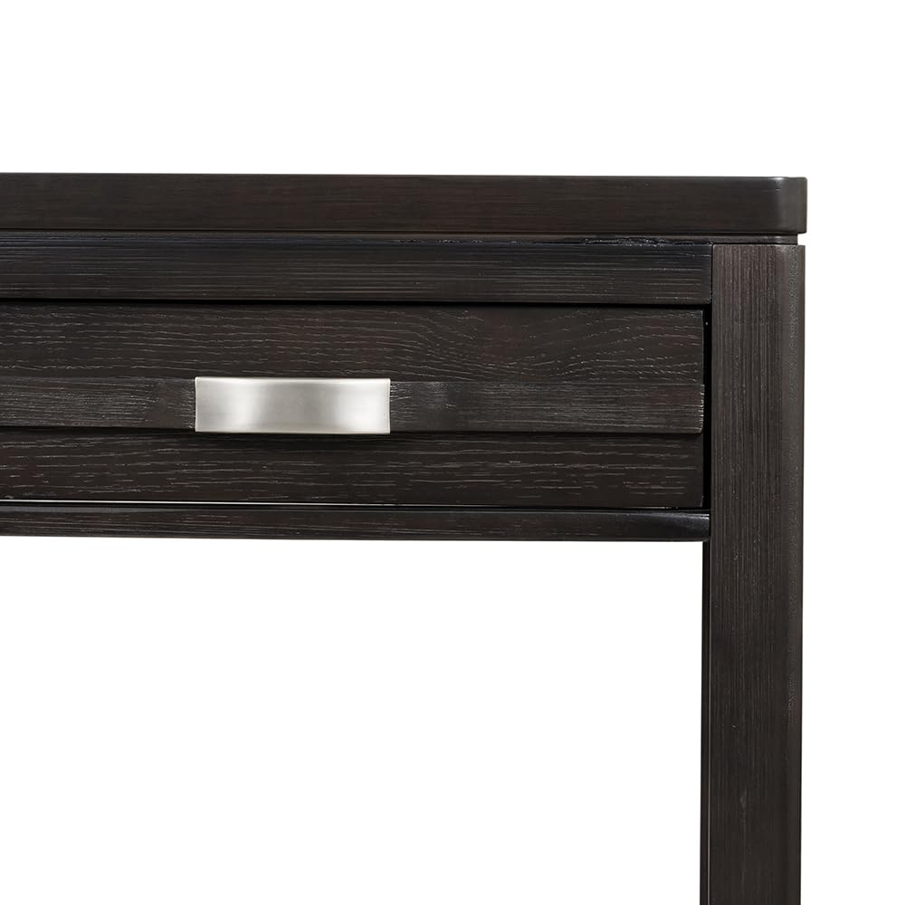Two-Drawer Console Table with Metal Detailing and Oak Veneer F1137
