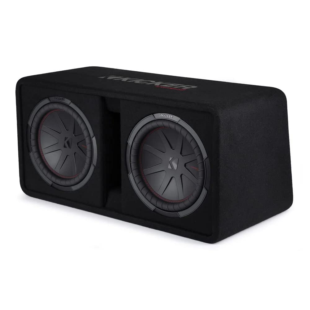Dual 12" 1000W RMS 2 Ohm Loaded Subwoofer Enclosure & Amp Package V9924