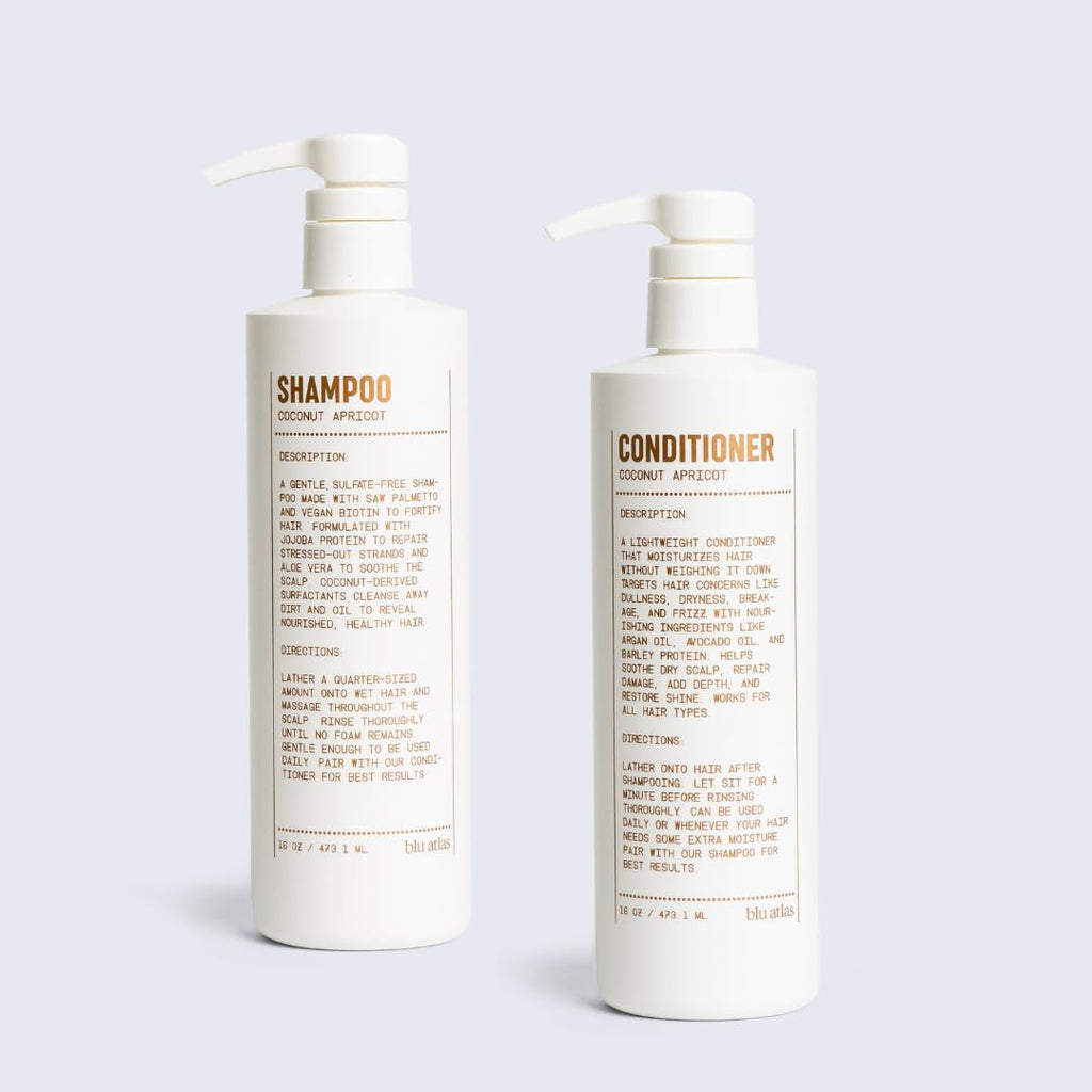 Shampoo and Conditioner Bundle Coconut Apricot 16 oz J701