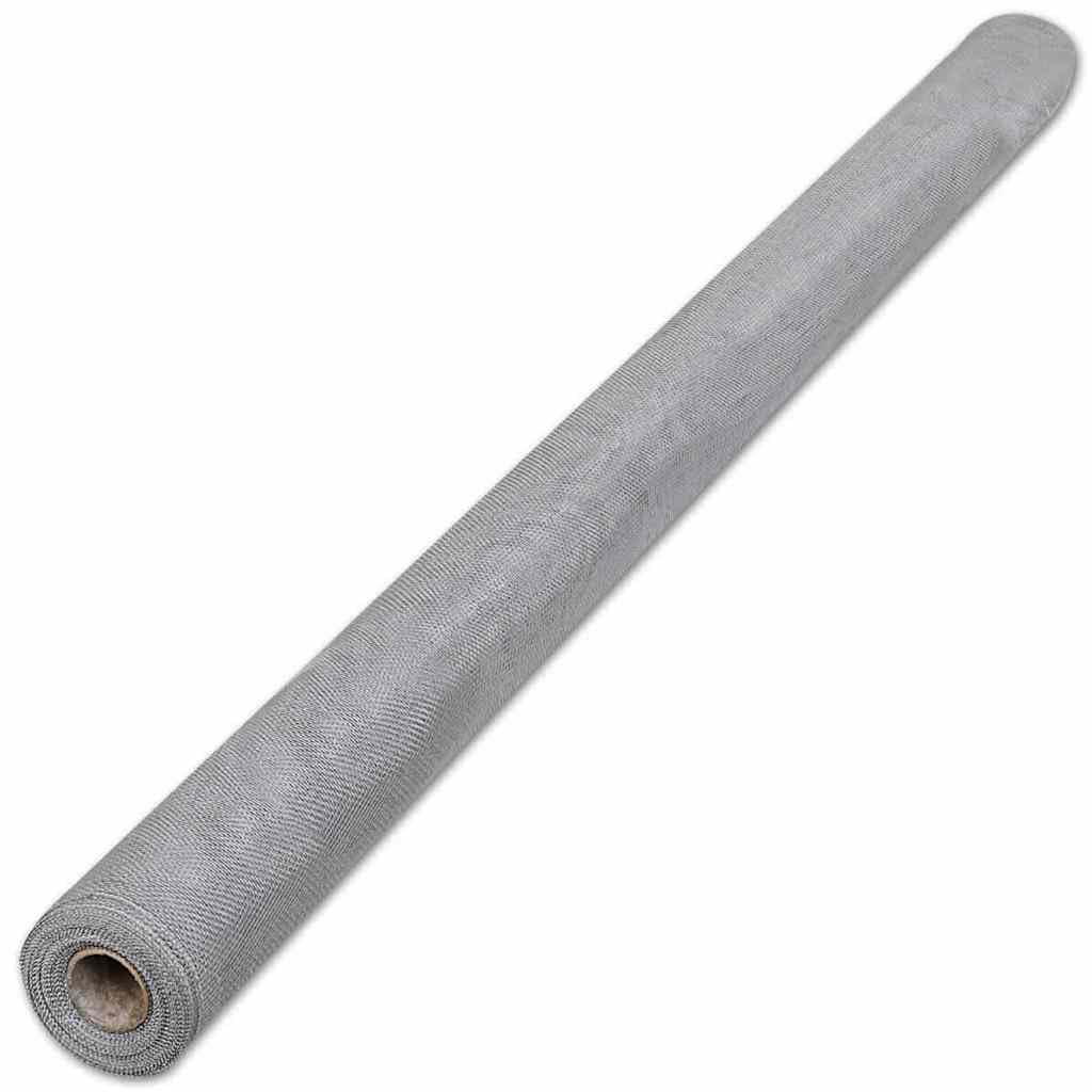 Aluminum Mesh Screen 39.4x196.9 Inch Silver Mesh Roll W640814