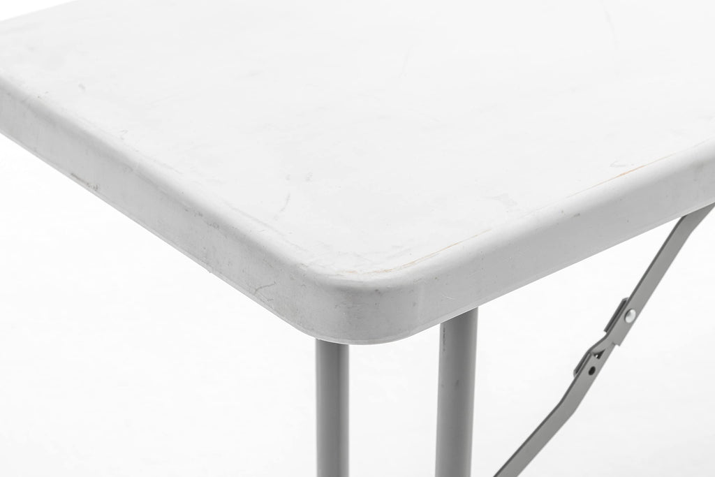 White Granite Plastic Folding Training Table Set of 2 O208