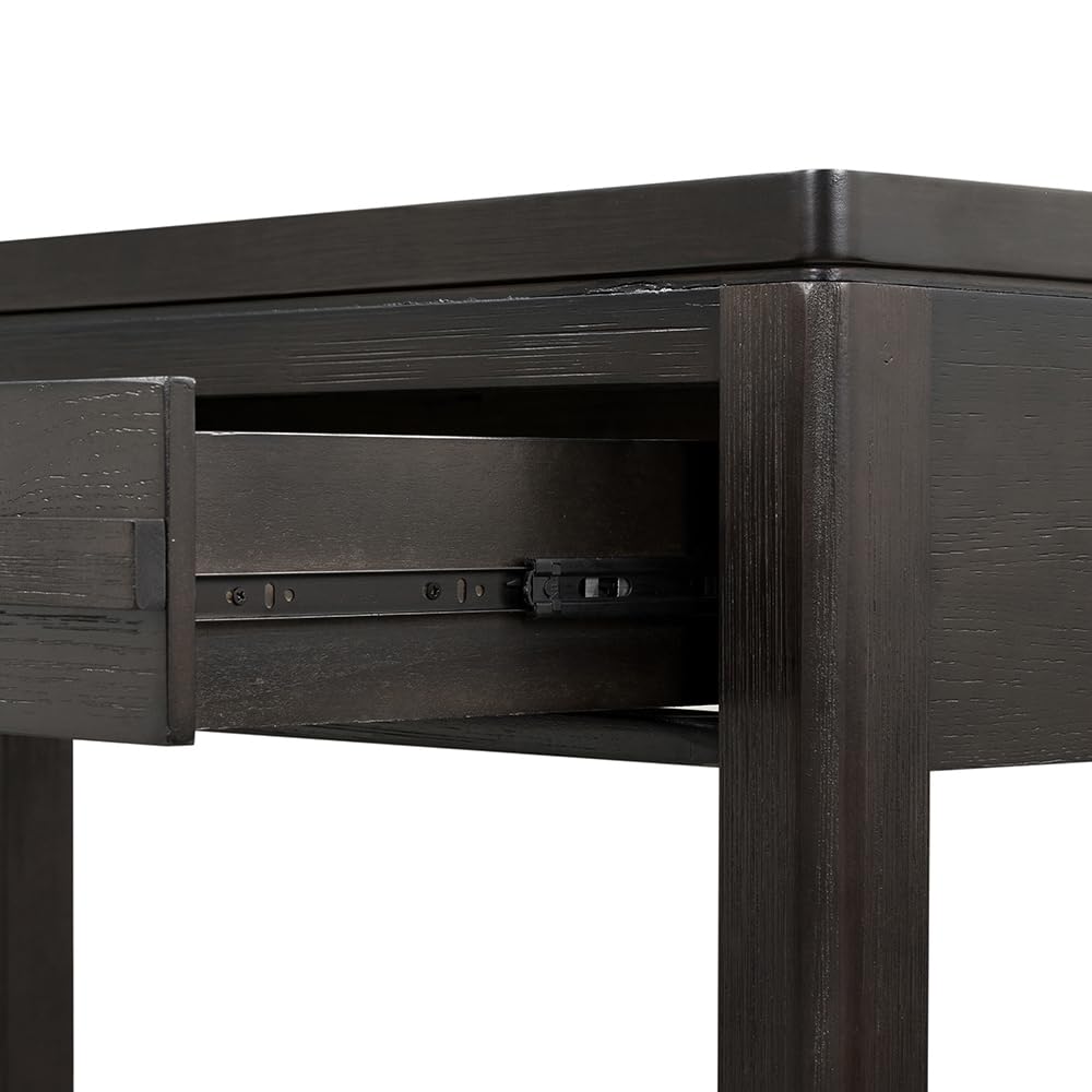 Two-Drawer Console Table with Metal Detailing and Oak Veneer F1137