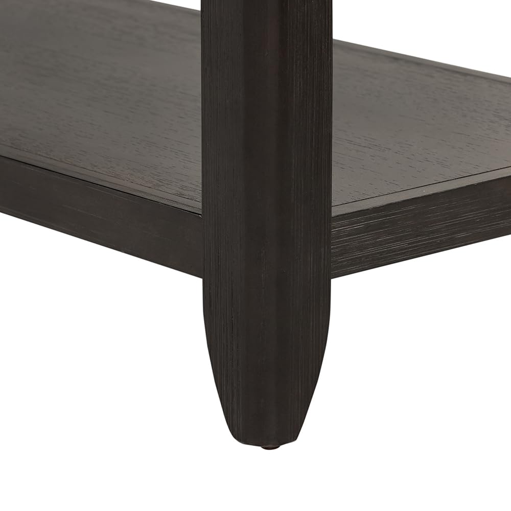 Two-Drawer Console Table with Metal Detailing and Oak Veneer F1137