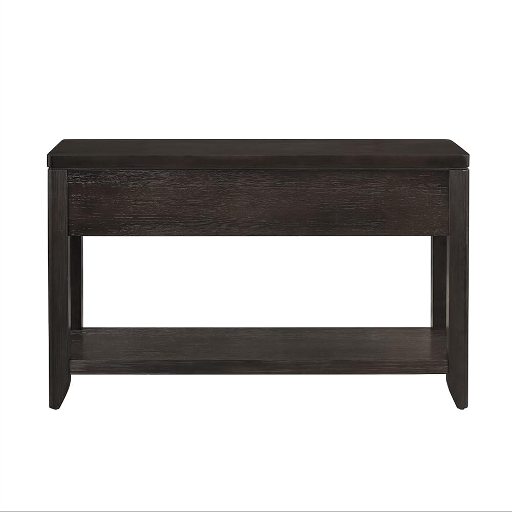 Two-Drawer Console Table with Metal Detailing and Oak Veneer F1137