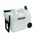 Black Portable Water Container with Faucet and Wheels Y976