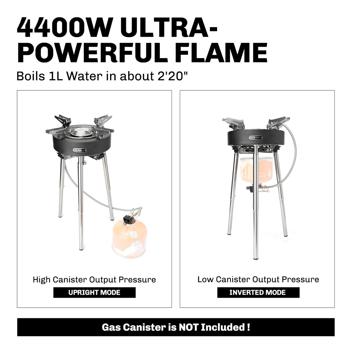Camping Stove 4400W Gas Stove with Dual Preheating Tube X383