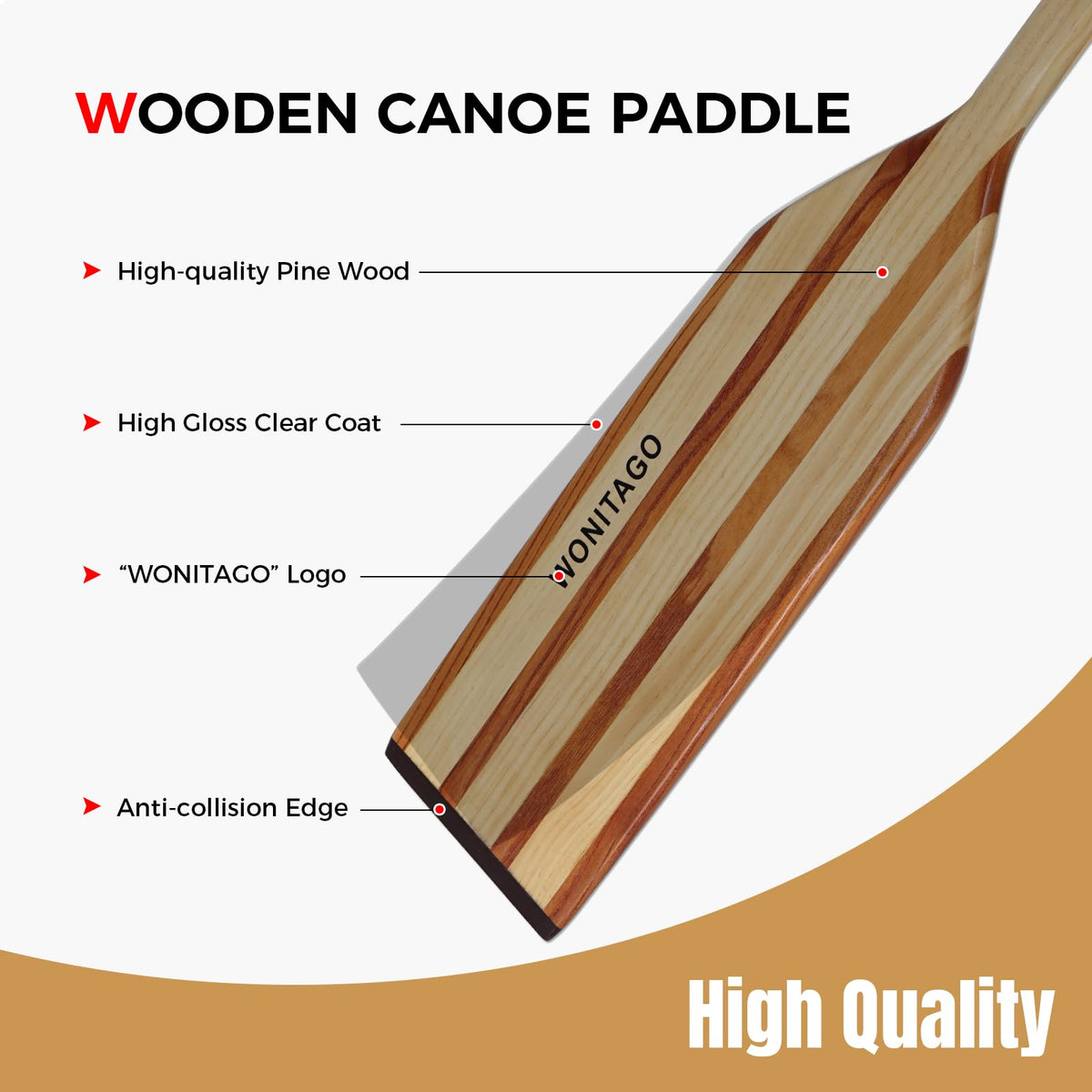 Wooden Canoe Paddle I5906