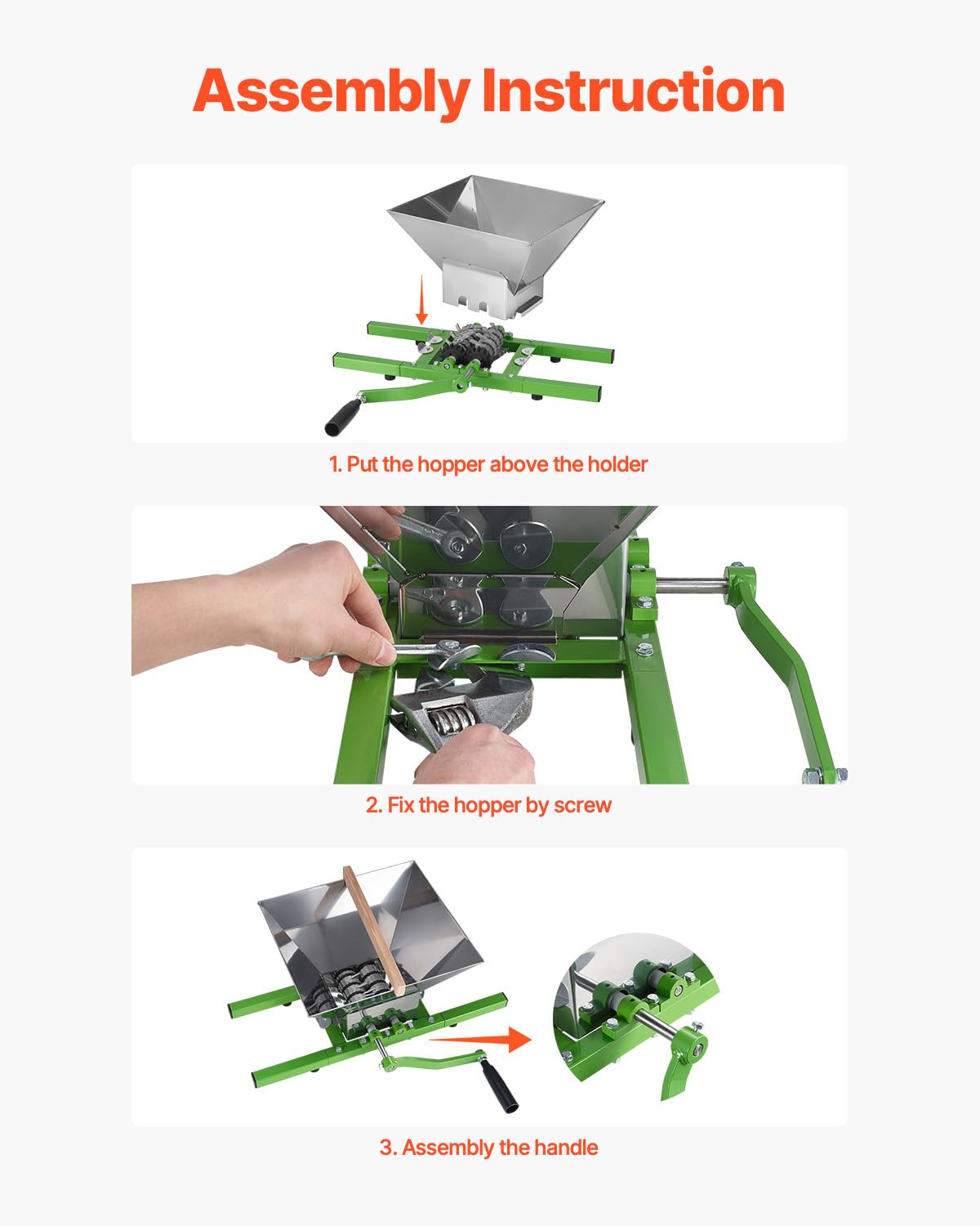 7L Stainless Steel Manual Fruit Crusher Z949241