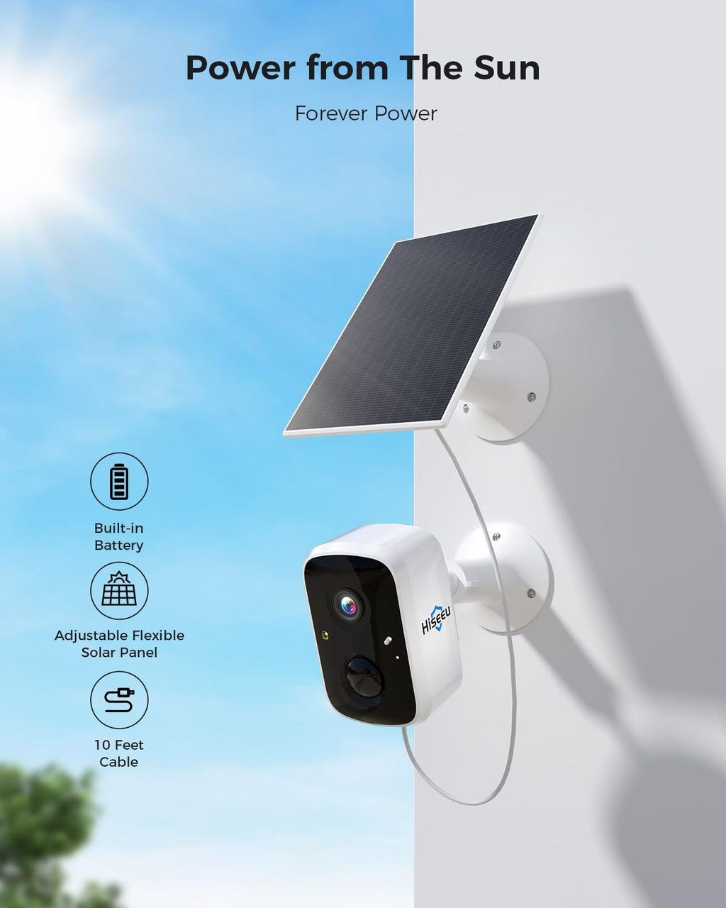 Solar Security Cameras Wireless Outdoor System, 8 Cam-Kit, 4MP Color Night Vision, 1TB HDD O555496