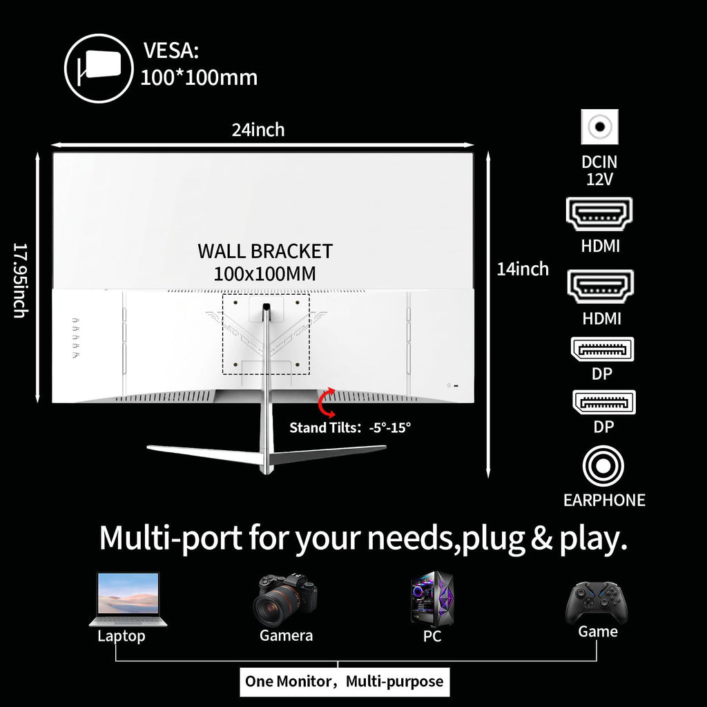 27 inch White Curved Gaming Monitor X1633