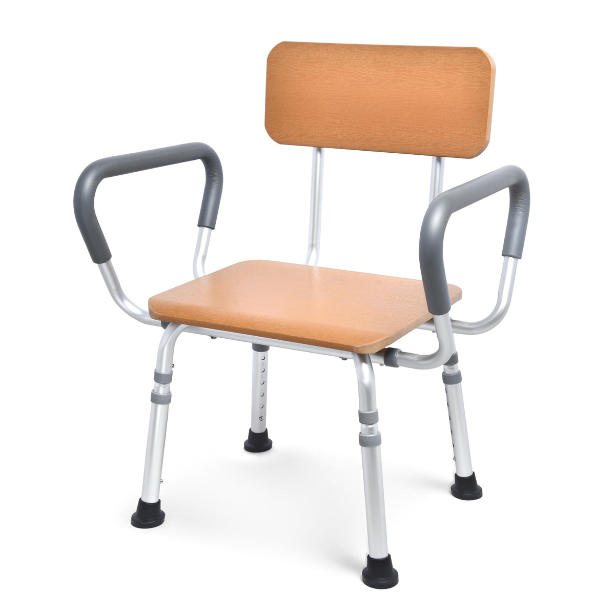 Height Adjustable Shower Chair with Arms and Back L4697