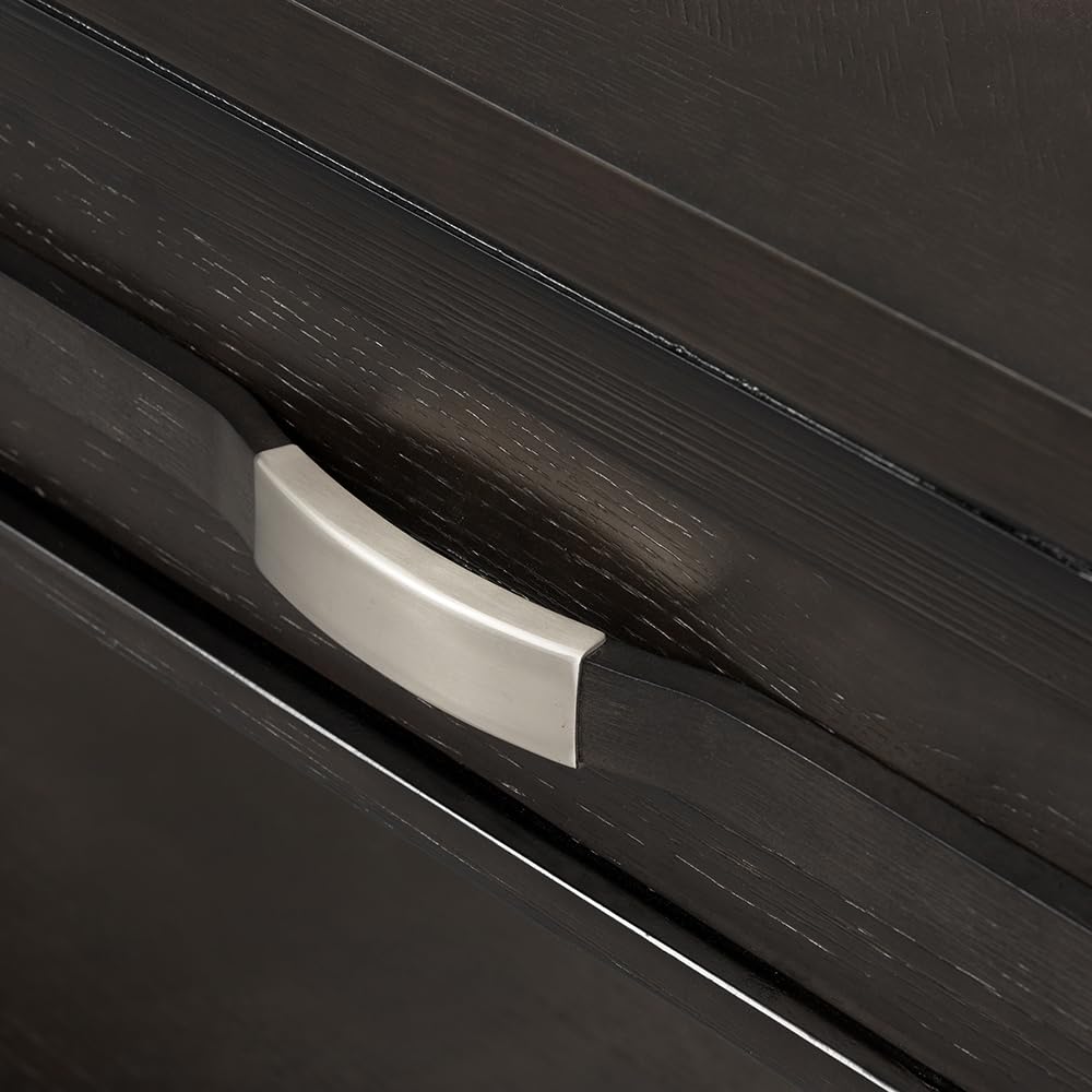 Two-Drawer Console Table with Metal Detailing and Oak Veneer F1137