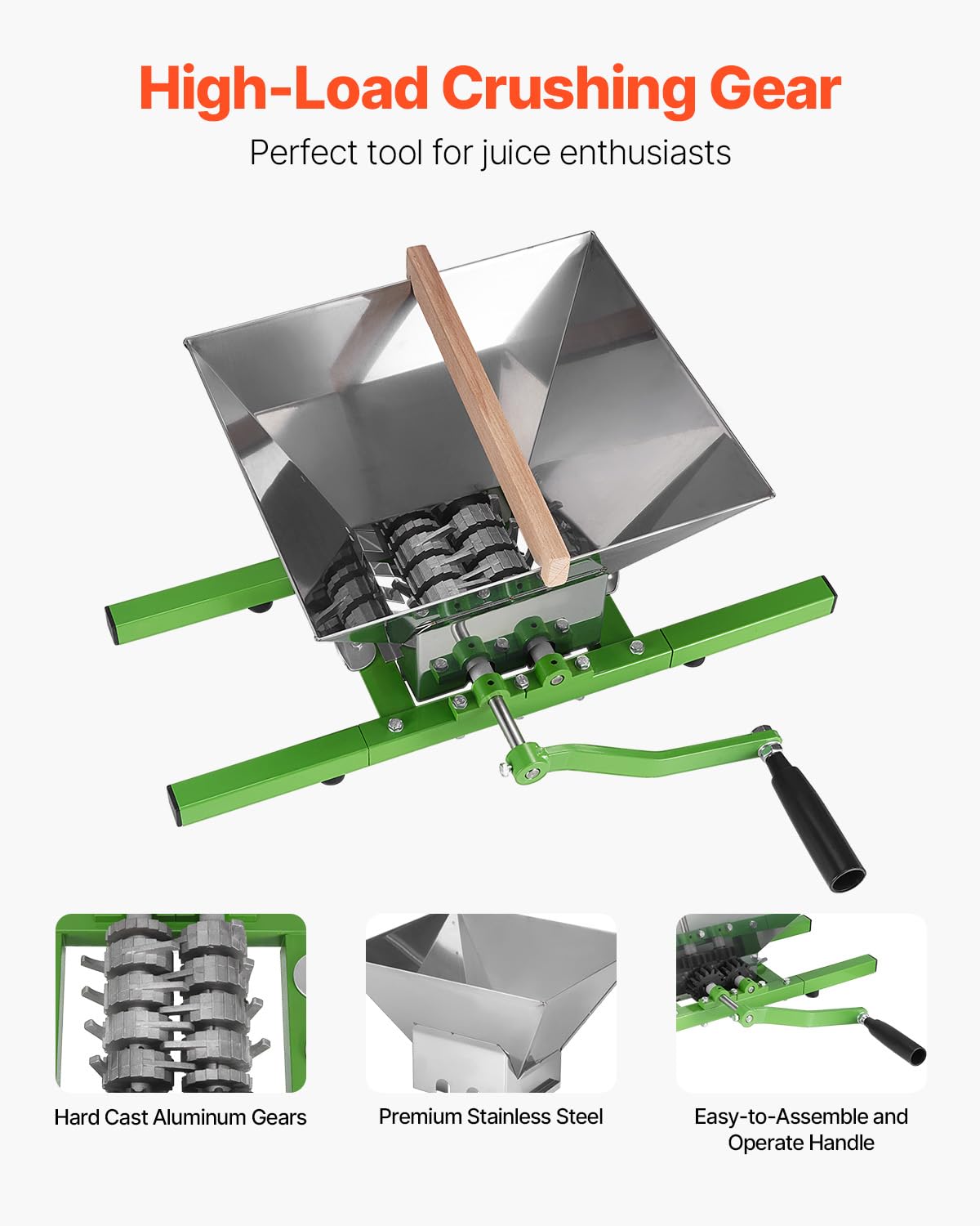 7L Stainless Steel Manual Fruit Crusher Z949241