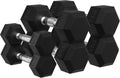 Rubber Encased Hex Dumbbells Q5383