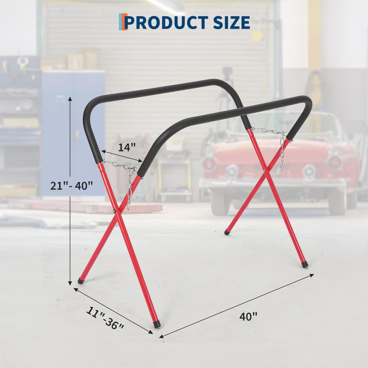 Heavy Duty Folding Work Stand, 500LB Capacity Portable Work Table E155471