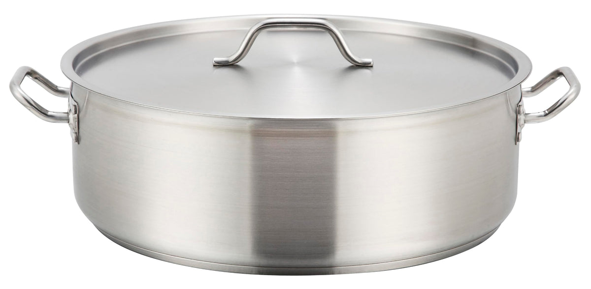 30 qt Stainless Steel Brazier with Lid J873431