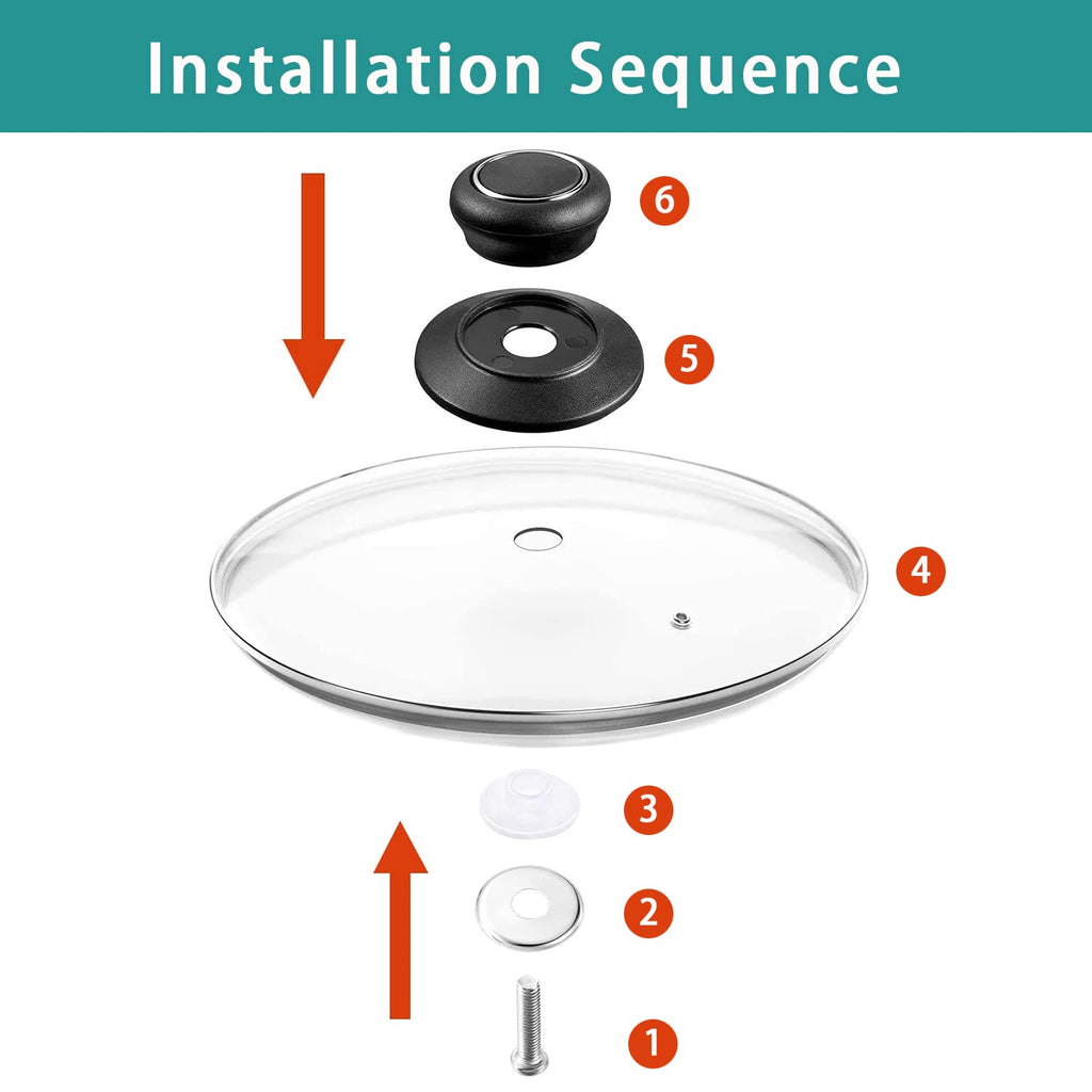 12 Inch Tempered Glass Pan Lid W838