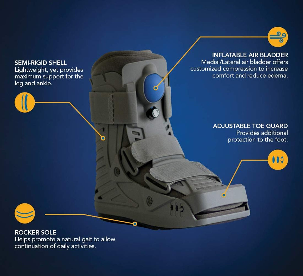 Large Grey Ankle Fracture Boot B8322