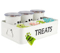 28oz Metal Dog Treat Container Set of 3 White X351
