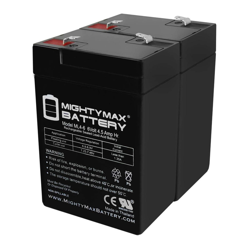 6V 4.5AH SLA Battery 2 Pack T36020