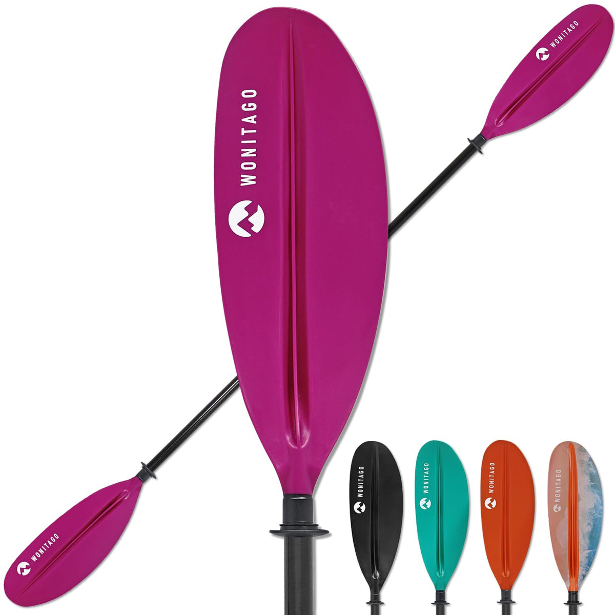 Adjustable Fiberglass Shaft PP Blade Kayak Paddle L9108