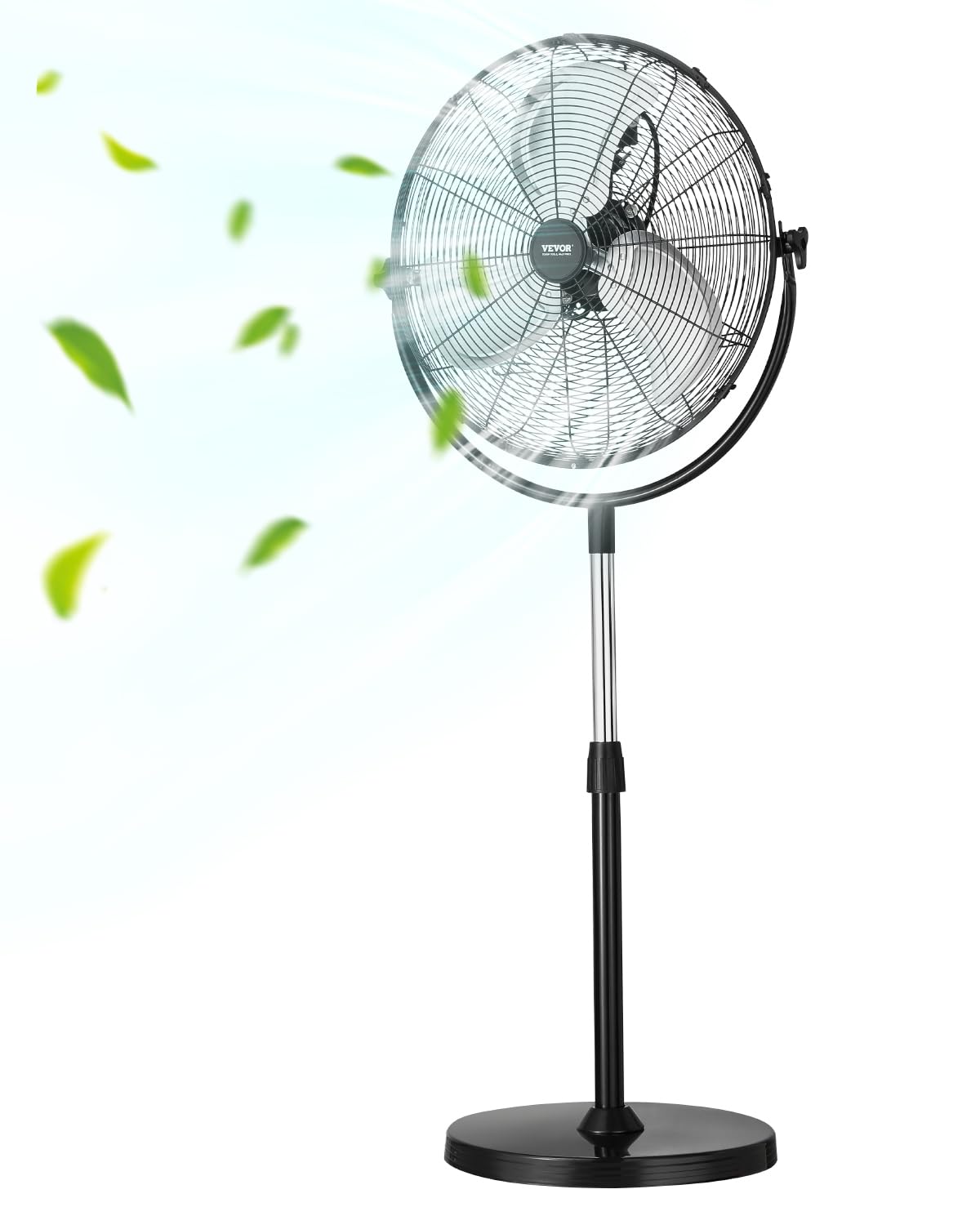 20 Inch 3 Speed Adjustable Height Pedestal Fan L39428