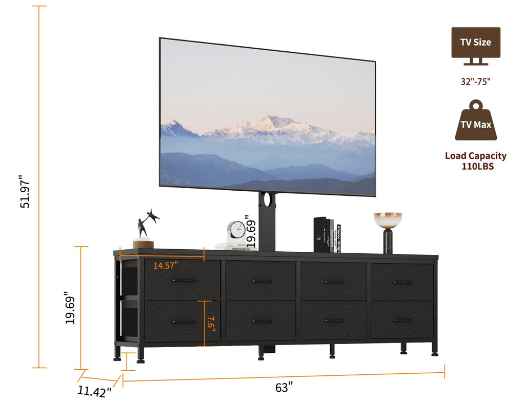 Dresser TV Stand with 8 Drawers M602702