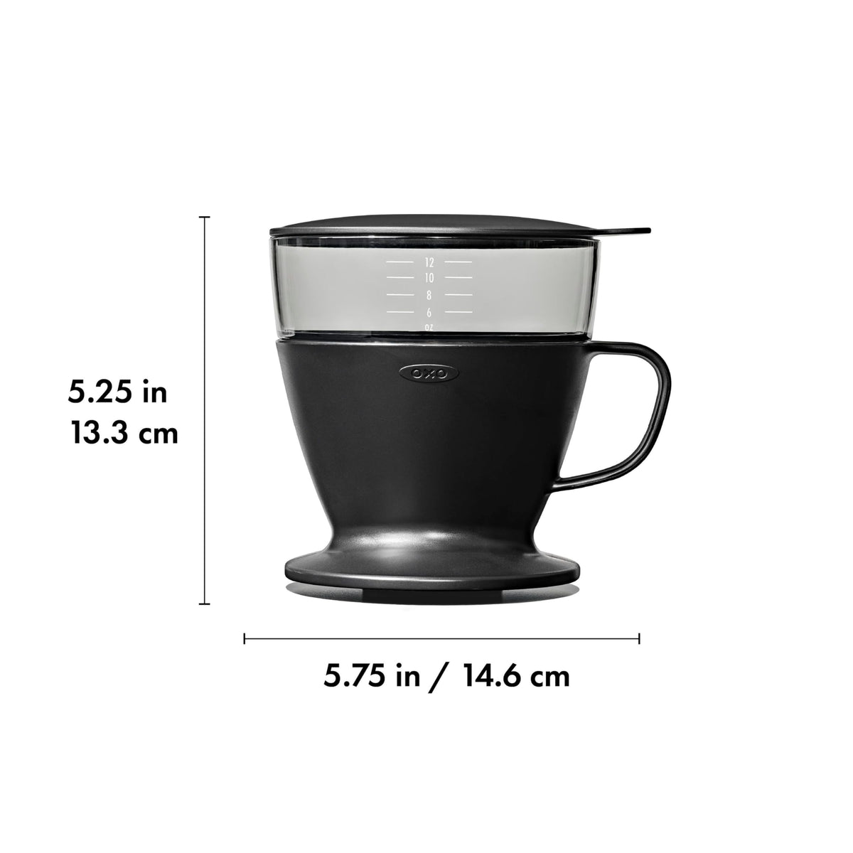 Single Serve Pour-Over Coffee Maker 12 oz Matte Black J80469