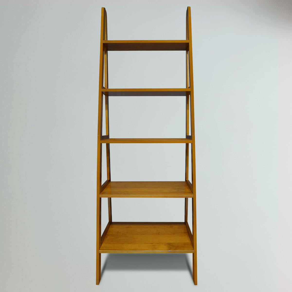 Solid Wood 5-Shelf Ladder Bookcase M6087