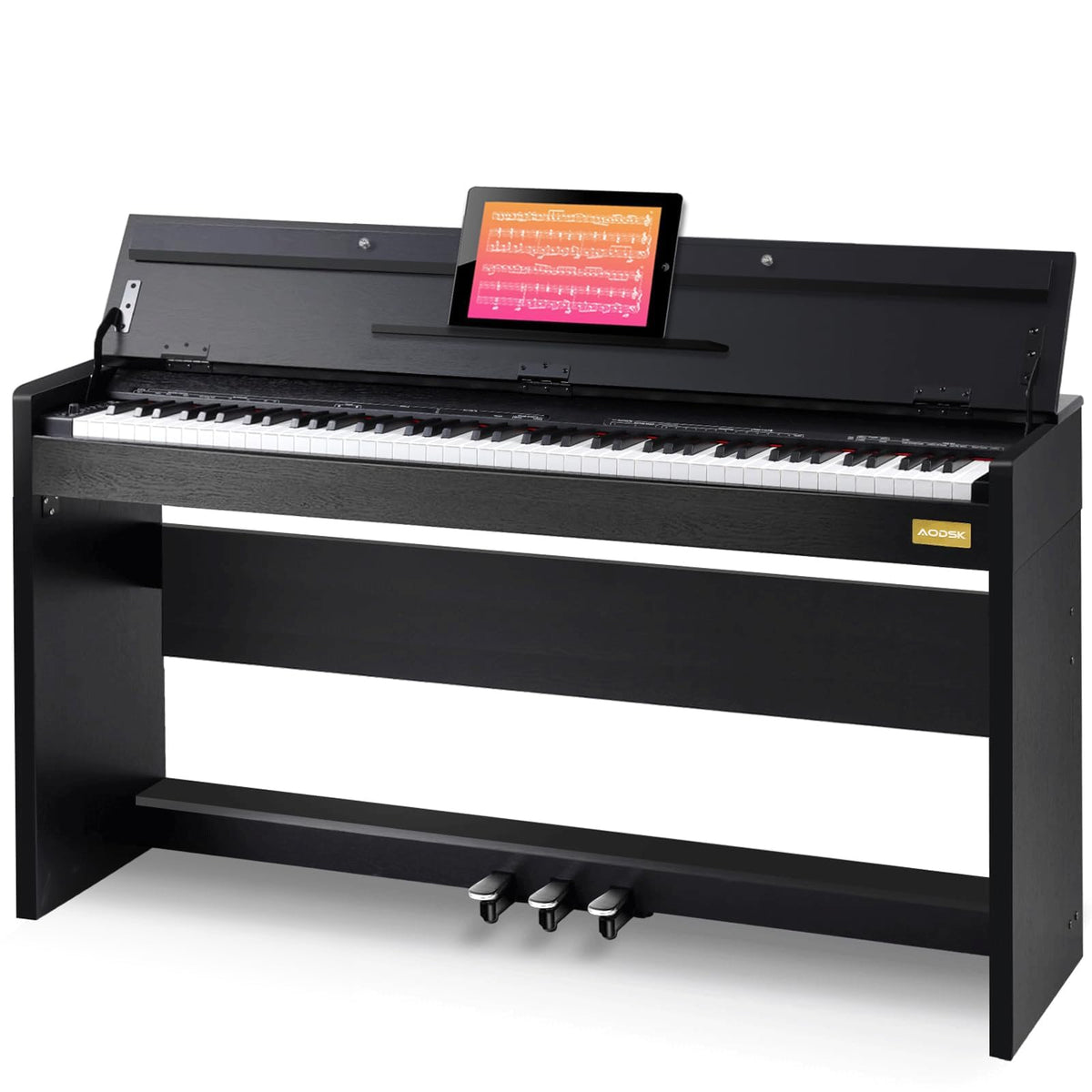 88-Key Weighted Piano with Stand, Pedals & Bench Y382611