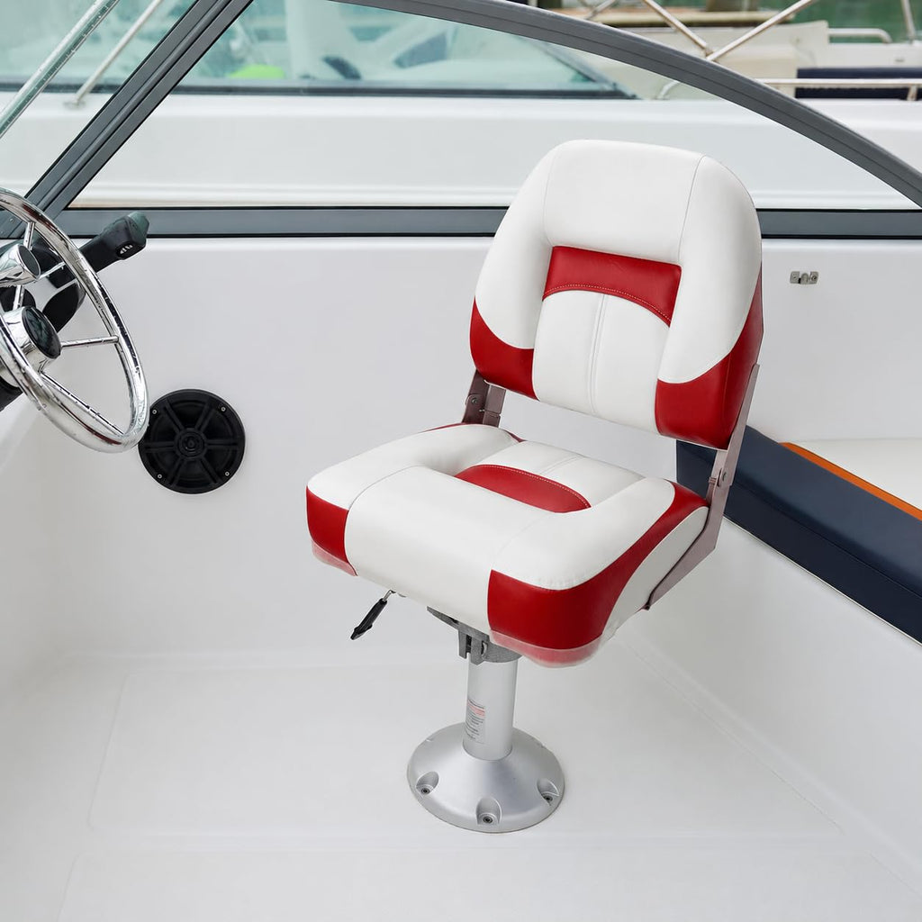 Two Tone Low Back Folding Boat Seat W140