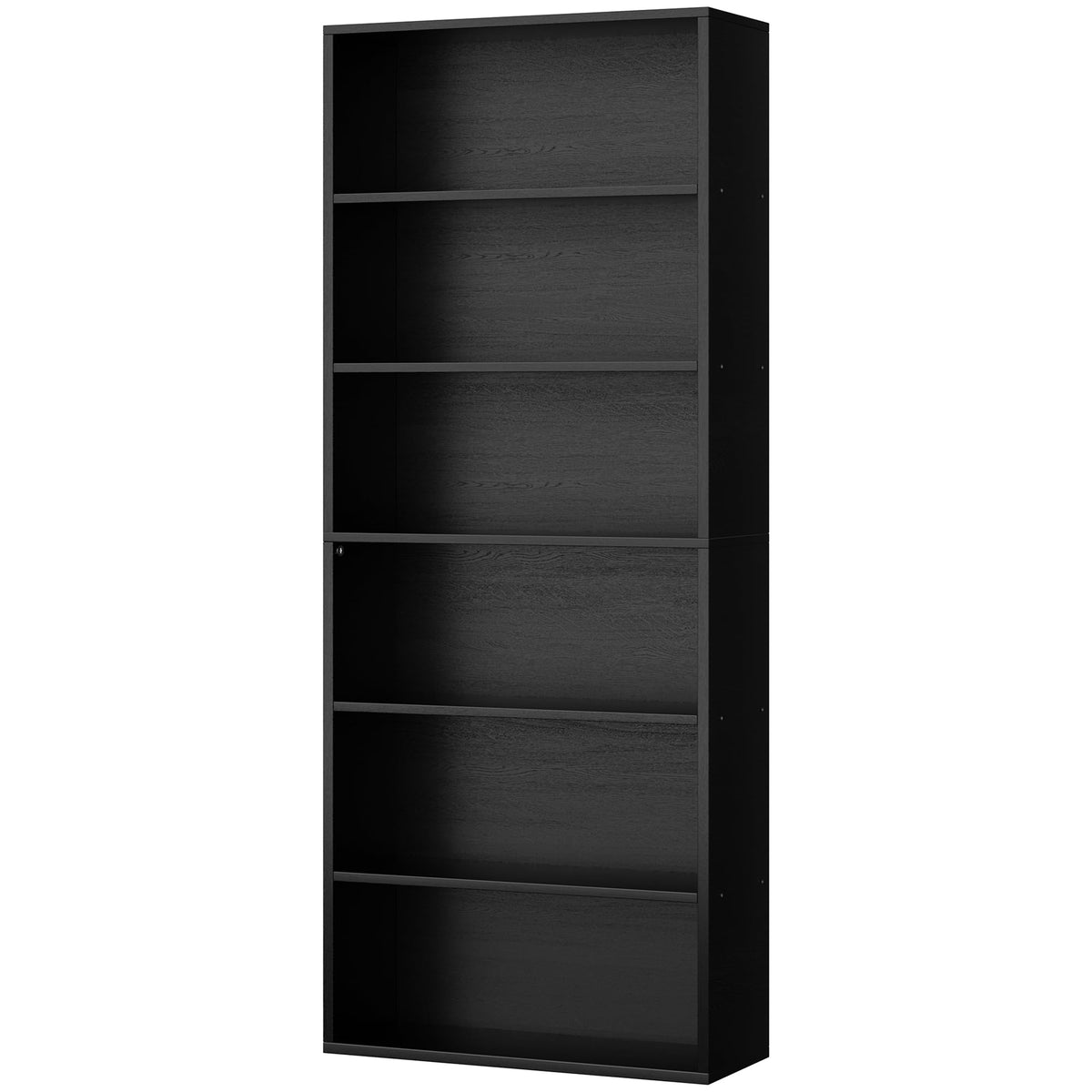 6-Tier Black Bookshelf O7805