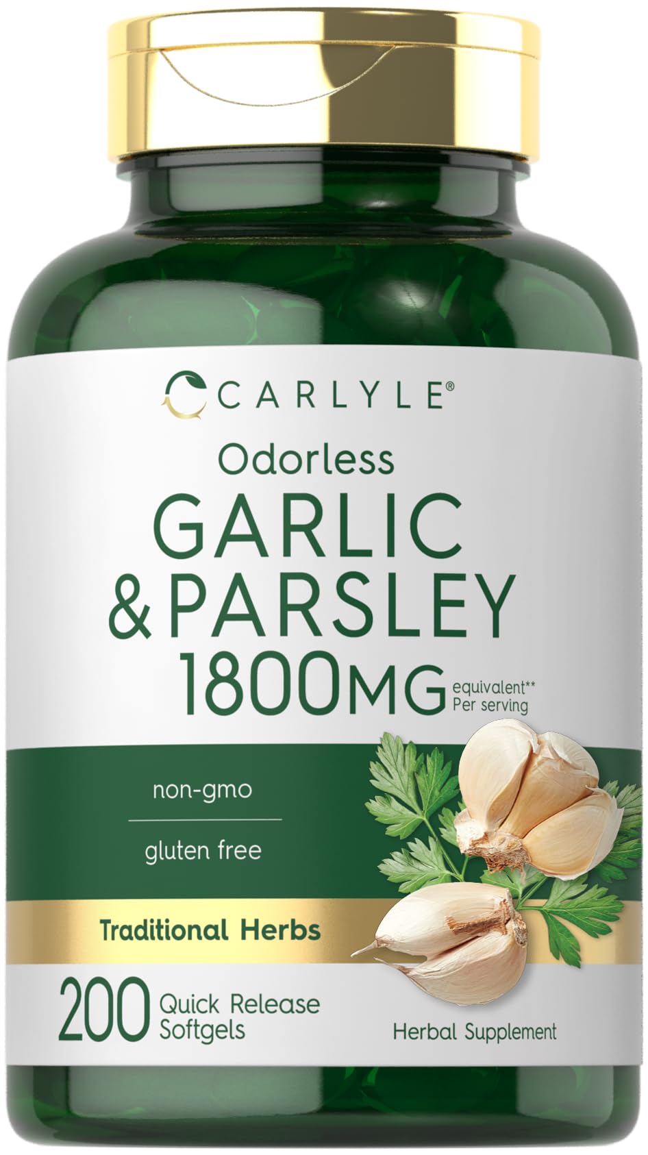 Odorless Garlic & Parsley Supplement 200 Softgels P2150