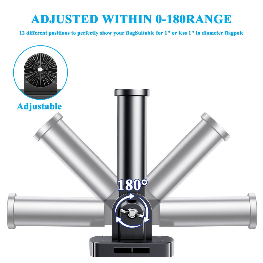 Adjustable Heavy Duty Aluminum Flag Pole Holder W760