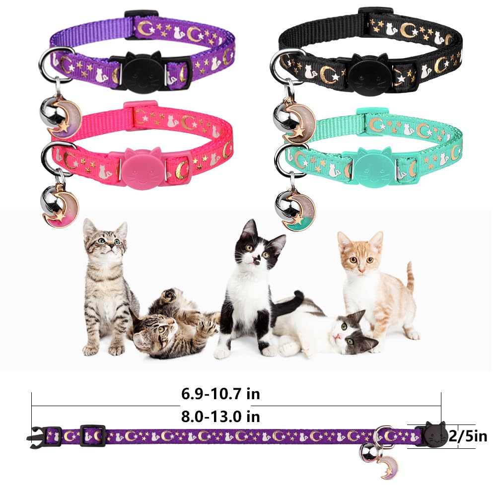 Breakaway Cat Collar with Bells 4PCS K793520