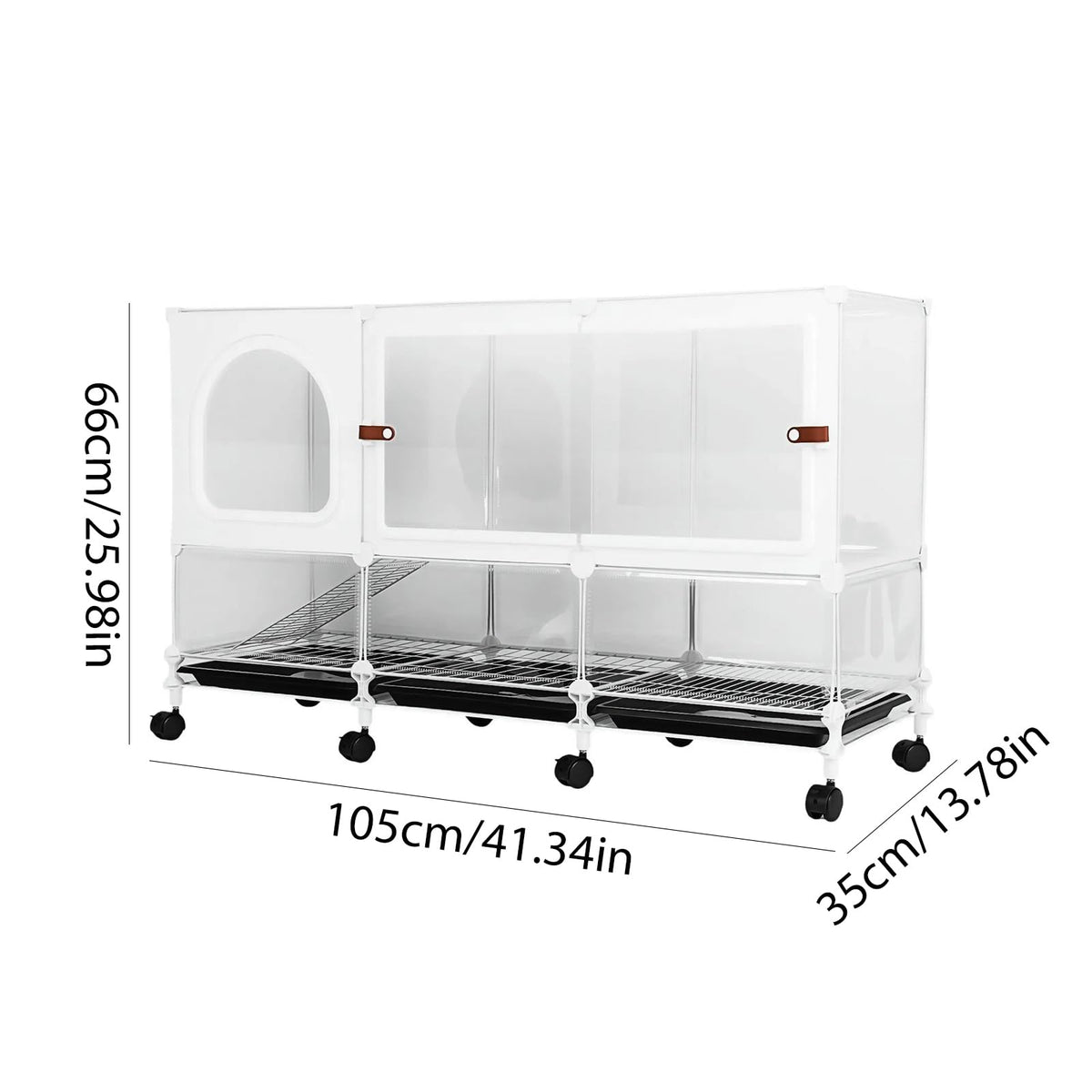 2-Tier Pet House Cage with Pull Out Tray H92407