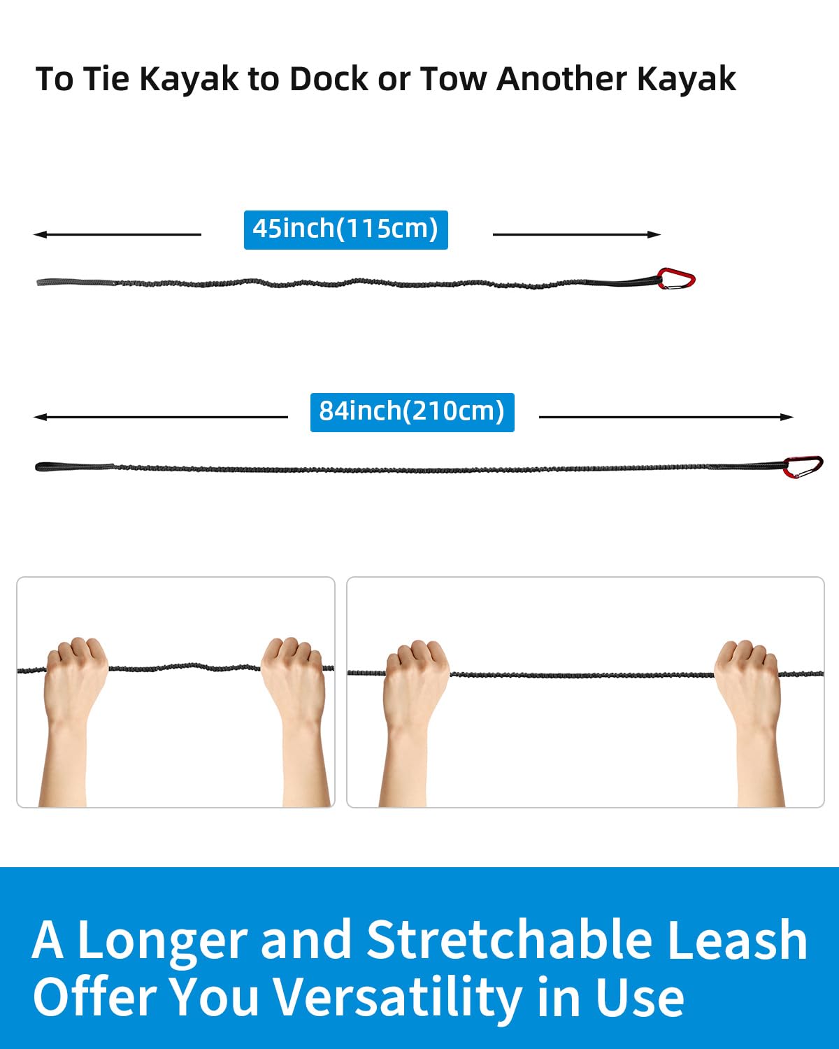 Stretchable Kayak Paddle Leash 4-7ft N41998
