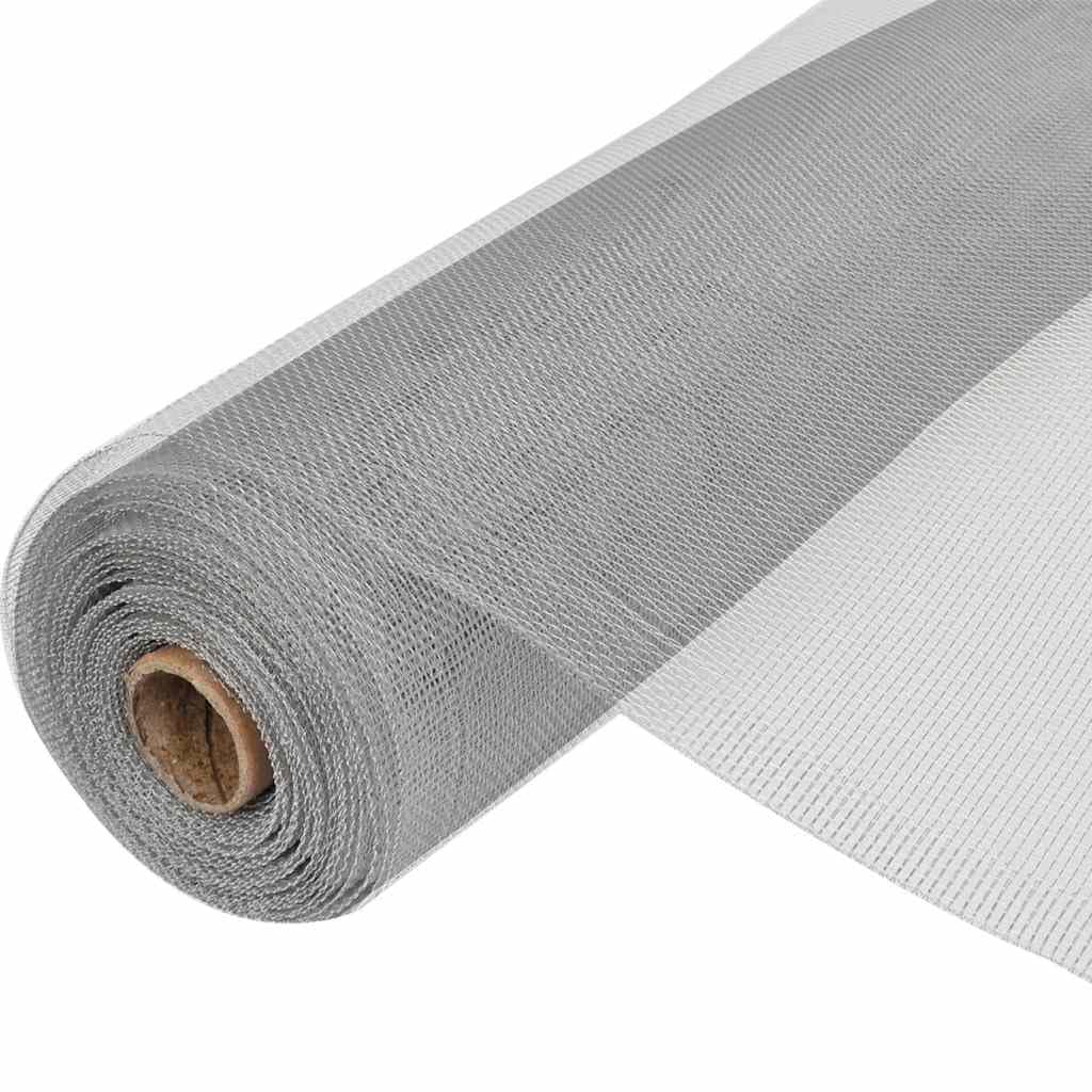 Aluminum Mesh Screen 39.4x196.9 Inch Silver Mesh Roll W640814