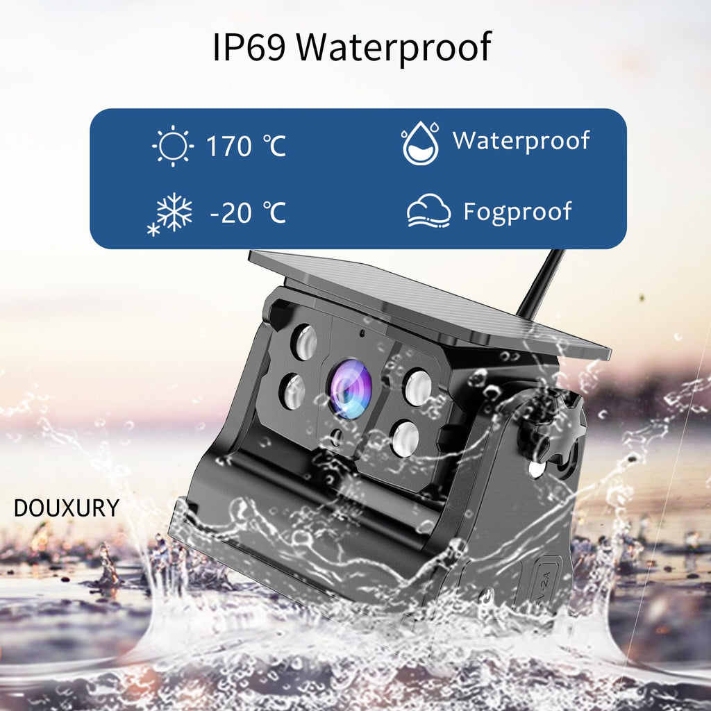 Solar Magnetic Wireless Backup Camera with 5" 1080P Monitor C177713