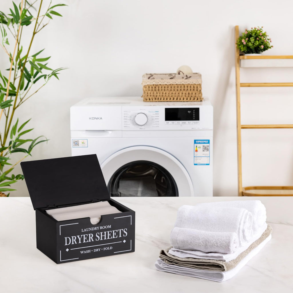Black Dryer Sheet Holder with Lid F353404