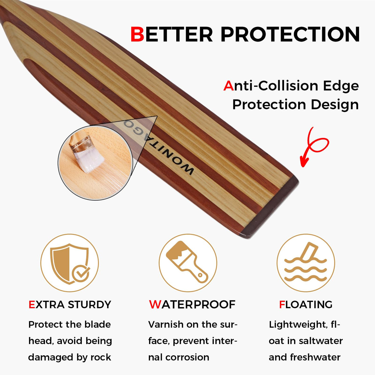Wooden Canoe Paddle I5906
