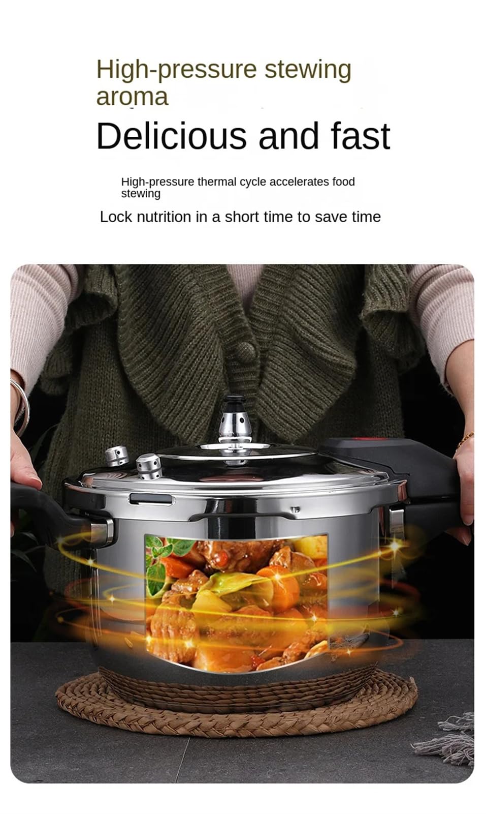 Stainless Steel 12.3L Pressure Cooker N651