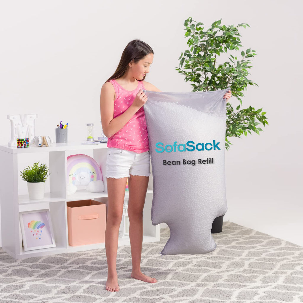 White Foam Filling Bean Bag Refill 100L 2Pk T198965
