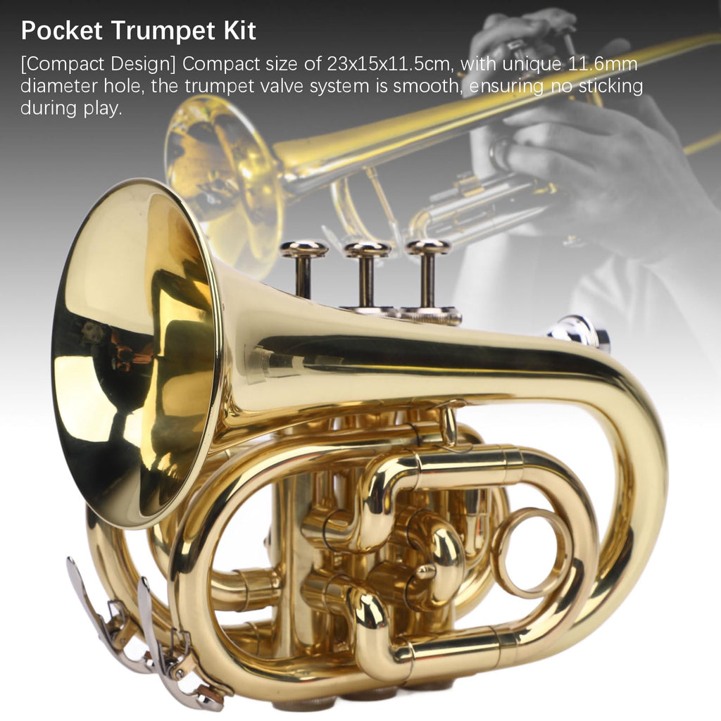 Bb Pocket Trumpet, Ni Plated Brass with 7C Mouthpiece M241417