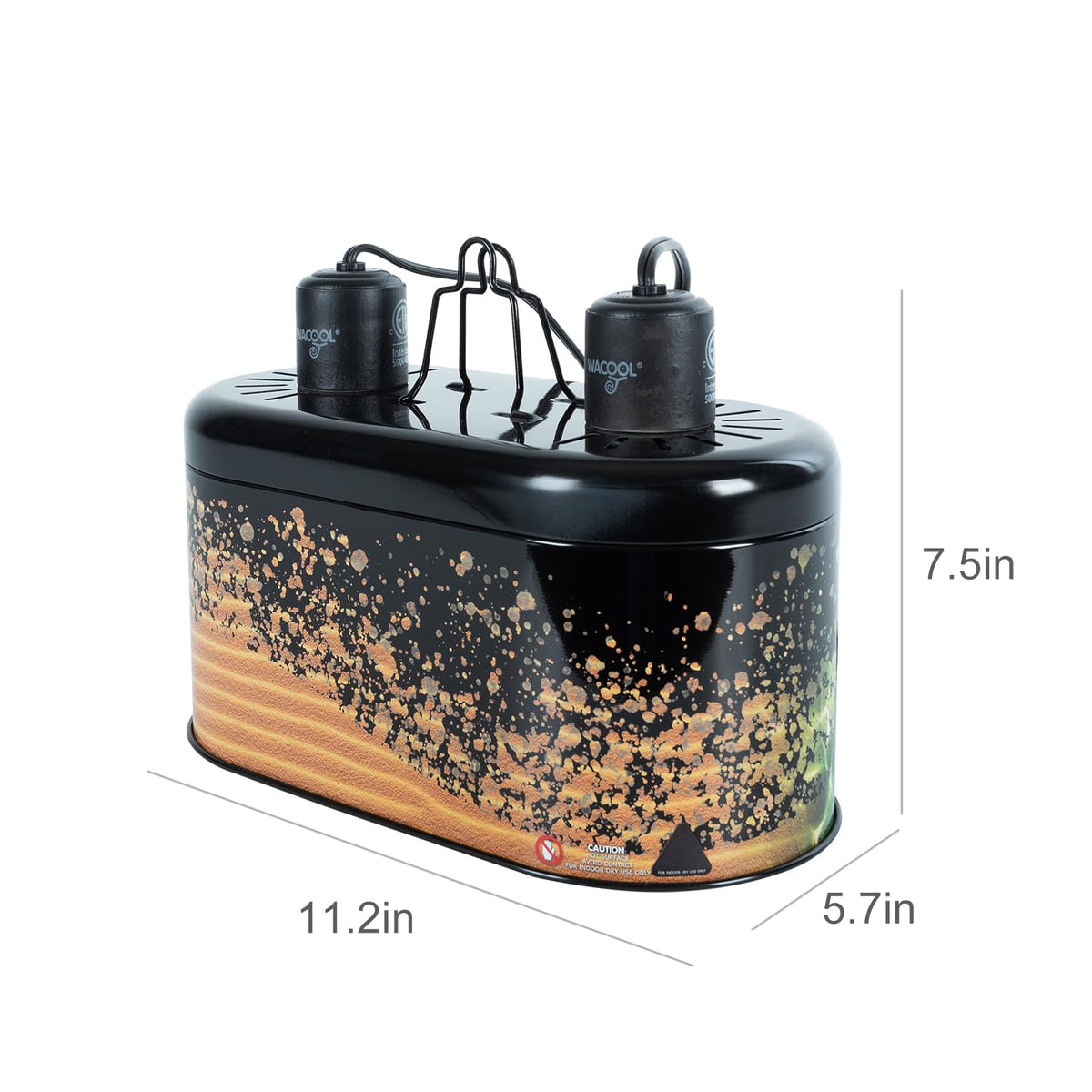 Reptile Dome Light Dual Fixture for 2 Light Bulbs C1046
