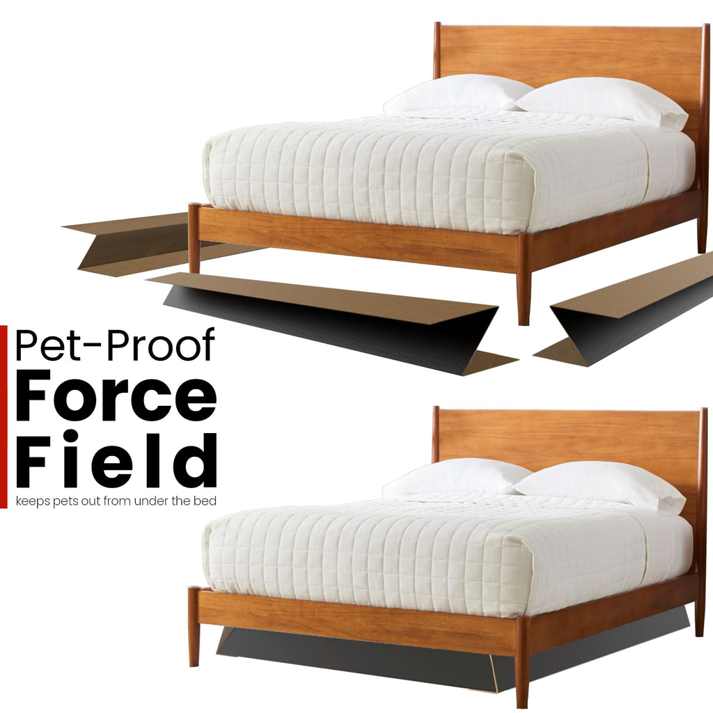 Under Bed Pet Blocker, 3 Pcs Adjustable Matte Black N579475