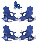 Folding Adirondack Rocking Chair with Ottoman P9803